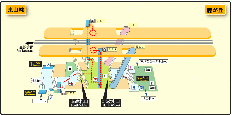 駅構内図 藤が丘 各駅情報 地下鉄 名古屋市交通局