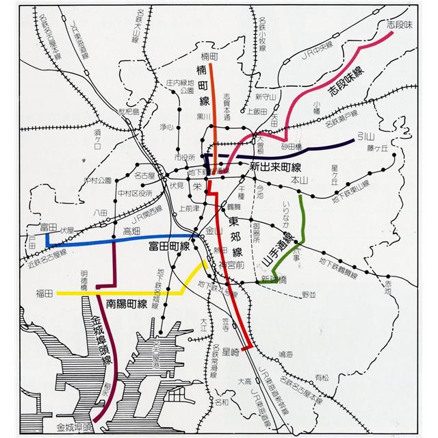 基幹バス構想路線図(昭和54年頃)