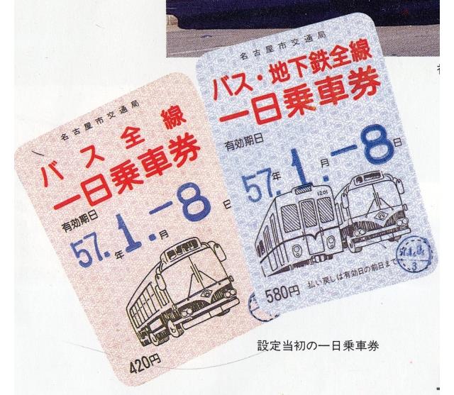 発売当初の一日乗車券