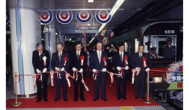 野並駅で行った発車式