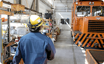 勤務終了の様子