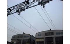 画像は日進車庫のカテナリ電車線